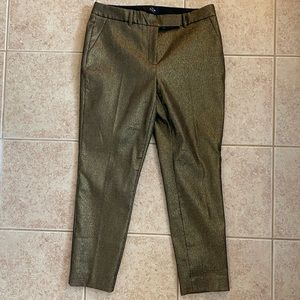 WHBM Gold Slim Ankle Pants
